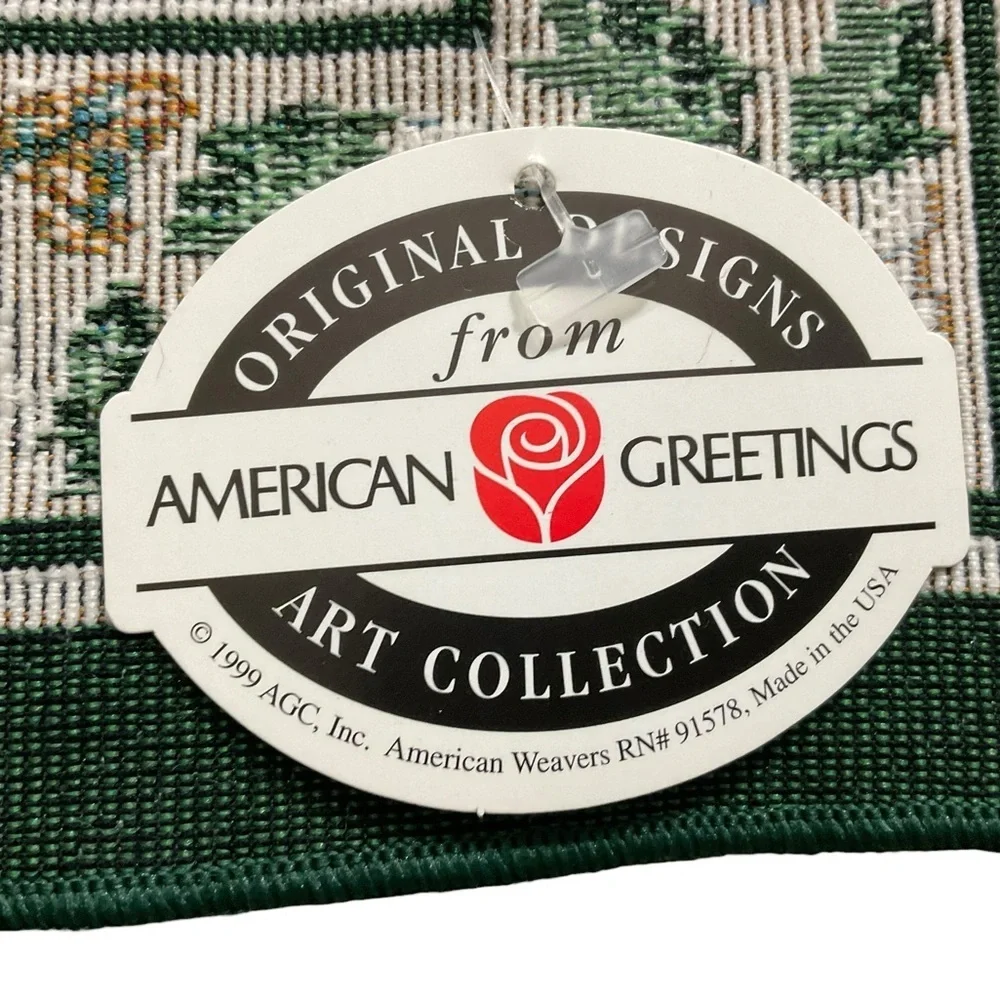 Set of 4 Christmas Tree Placemats American Greetings 18” X 13” NWT